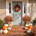 thumbnail image 5 of AcerichFad Fall Flowers Outdoors, 24 Bundles Artificial Autumn Fake Silk Flowers Faux Plants with Butterflies for Outside Indoor Yard Garden Porch Patio Home Decor, Red Orange, 5 of 10