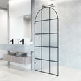 thumbnail image 6 of VIGO Arden 34 in. W x 78 in. H Framed Fixed Shower Screen Door in Matte Black with 3/8 in. (10mm) Fluted Glass, 6 of 11
