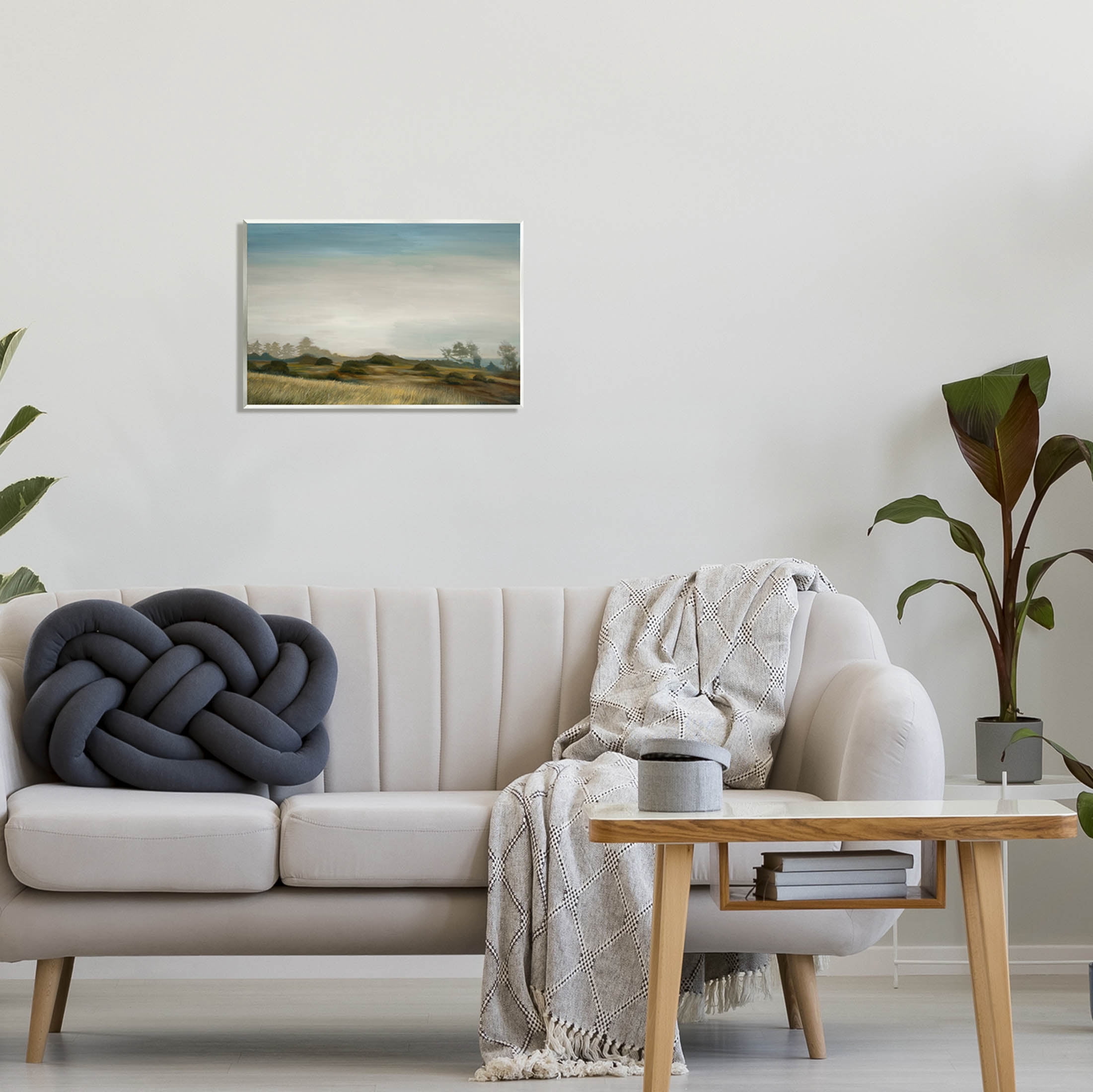 Stupell Industries Rural Hay Bales Landscape Painting Unframed Art Print Wall Art, Design by Liz Jardine