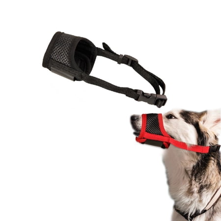 Dog Muzzle Adjustable Loop Pets Dog Muzzle for Large Dogs Gentle Leader No-Pull Dog Headcollar Black XXL