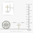 thumbnail image 5 of Bling Craft Moissanite Stud Earring Tiny Cross Earrings for Men Women 14K Yellow Gold Plated 925 Sterling Silver Hypoallergenic Jewelry, 5 of 6