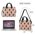 thumbnail image 3 of 16" Laptop Briefcase for Work Travel Laptop Shoulder Bag Carrying Handbag Laptop Case Green Trees and Red Bows, 3 of 8