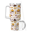 thumbnail image 2 of Lsque Thanksgiving Pattern 40 OZ Ice Bully Cup with Handle and Straw, Double Wall Stainless Steel Tumbler Travel Coffee Cup with Lid for Christmas Present, 2 of 8