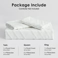 thumbnail image 3 of Qookiee Duvet Cover Set Tufted Bedding Duvet Covers Soft Washed Microfiber Duvet Cover Twin Size 2 Piece Embroidery Duvet Cover with Zipper Closure(White, Twin), 3 of 9