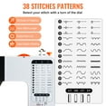 thumbnail image 3 of KFFKFF Tailoring Device, Compact Stitching Equipment for Novices, Featuring 38 Integrated Patterns & Backward Stitching, Two-Speed Stitching Device with Extended Table and Foot Lever, 3 of 9