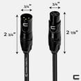 thumbnail image 3 of 3-Pin XLR Male to Female Balanced - 0.5 Ft Black - XLR/M to XLR/F Cable, 3 of 7