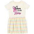 thumbnail image 3 of Inktastic My Mom is My Hero Breast Cancer Awareness Girls Toddler Dress, 3 of 5
