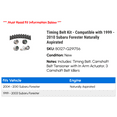 thumbnail image 2 of Timing Belt Kit - Compatible with 1999 - 2010 Subaru Forester Naturally Aspirated 2000 2001 2002 2003 2004 2005 2006 2007 2008 2009, 2 of 2