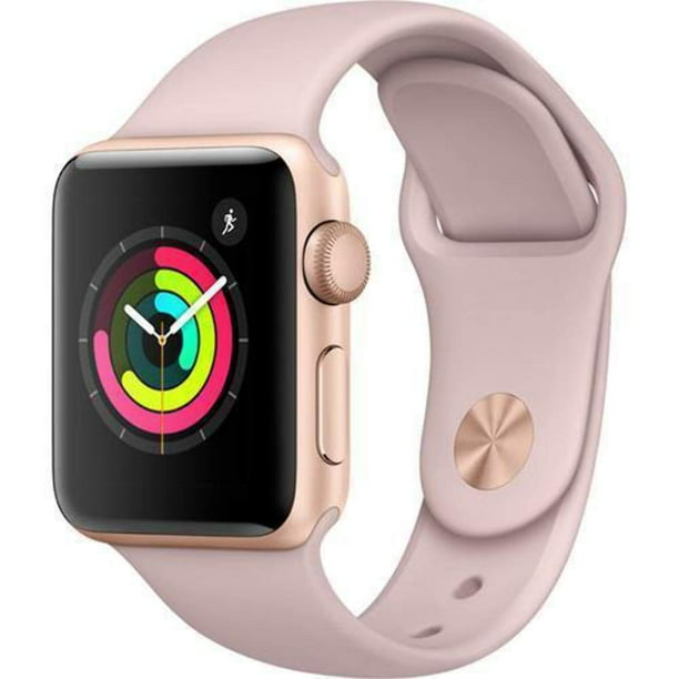 Apple - Apple Watch Series 3 - GPS - Rose Gold Aluminum Case with Pink