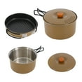thumbnail image 3 of Wildnix Portable Camping Cookware Set, 304 Stainless Steel, Includes 2L Pot, 1.4L Pot, and Frying Pan, Compact, Lightweight, and Easy to Carry, 3 of 6