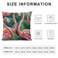 thumbnail image 5 of YINGXI Pink Throw Pillow Covers Tropical Palm Leaves Decorative Pillow Cases Home Decor Square Pillowcases 18x18in, 5 of 5