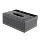 thumbnail image 5 of Caja de pañuelos rectangular de cuero sintético, funda para porta pañuelos, dispensador de servilletas de papel Tejido negro S, 5 of 9