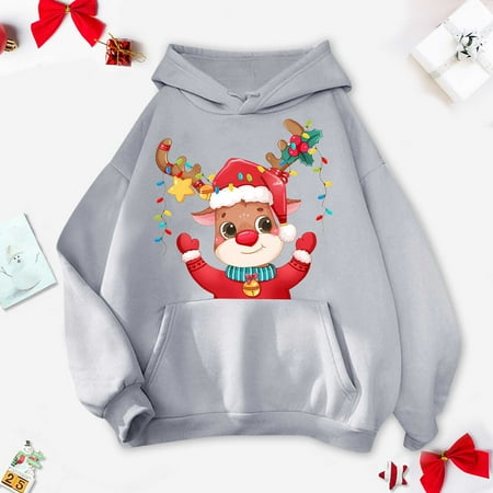

DAETIROS Soft Print Cute Christmas Beach Parent-child clothing Gray