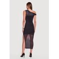 thumbnail image 3 of Women's Floral Mesh Sleeveless One Shoulder Dress, 3 of 3