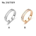 thumbnail image 4 of Qarigey Anillo de cristal para mujer, joyería de mano de compromiso exquisita, círculo de Metal con diamantes de imitación, decoración de vestir Ropa, zapatos y accesorios Miscelánea Oro Talla 6 Qarigey AP014468-07, 4 of 6