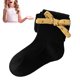 thumbnail image 5 of Pantimedias para niños Color puro Lindo dulce Bowknot Medias cálidas para niñas Medias con patas para baile diario Negro S; para altura 75‑85 cm/29,5‑33,5 pulgadas, 5 of 5