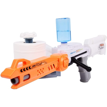Toilet Paper Launcher Toilet roll Paper Launching Gun Wet Tissue Paper Bullet Gun boy Toy Soft ...
