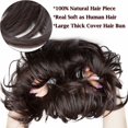 thumbnail image 3 of Benehair Messy Curly Hair Extensions Bun Scrunchies Wrap on Ponytail Updos Large Thick Donuts Hairpiece for Woman, 3 of 8
