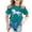 Blue, variant on MUXiin Girl Tops Size 10-12 Letter Graphic Printed Round Neck Preppy Short Sleeve T Shirts Soft Back To School Funny Tees Boys' Tops, Tees & Shirts Children's Shirts