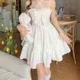 thumbnail image 2 of Vestido mini de Lolita blanco de verano 2023, ropa kawaii para mujer, vestido vintage con tirantes de hadas, vestido elegante informal de una pieza para mujer, 2 of 4