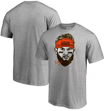 Cleveland Browns Nano - Baker Mayfield Cleveland Browns NFL Pro Line by Fanatics Branded Baker Mayfield Headband T-Shirt - Heather Gray
