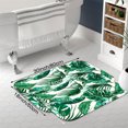 thumbnail image 4 of Tropical Palm Leaf 16x24 Flannel Bath Mat for Bathroom, Anti-Slip Backing Soft Bathroom Rug, Washable Water Absorbent Mat, 4 of 9