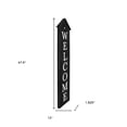 thumbnail image 5 of HomeRoots 634304 48 in. Black & White Solid Wood Birdhouse Welcome Porch Sign, 5 of 5