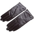 thumbnail image 1 of Gants en Cuir pour Femmes - Doublure Chaude Gants en Cuir d'Agneau d'Hiver, 1 of 7