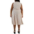 thumbnail image 2 of Anne Klein Womens Plus Sheer Geometric Print Midi Dress, 2 of 3