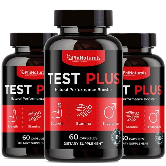 Testosterone Booster (Pack of 3)– Muscle Growth – Libido Booster for Men Strength Sex Drive Endurance – Male Enhancement Pills – Male Supplement – Testosterone Supplement Pills for Men by Phi Naturals