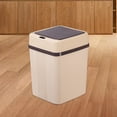thumbnail image 5 of Induction Trash Can Waterproof Intelligent Rubbish Bedroom Toilet Household , Khaki, 5 of 7