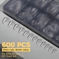 thumbnail image 4 of RAGUPEL 2026 New Short Almond Gel Nail Tips, 600 Pcs Pre-Filed Short Nail Tips Almond Shape Half Matte Press on Nails 12 Sizes Full Cover Clear Fake Nails for Extension Home Diy Salon with Box, 4 of 7