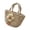 C, variant on Women's Handwoven Cotton Tote Bag, Lightweight Casual Women Handbag, with 3D Flower Decor, for Picnic, Vacation, Shopping and Daily Outfits