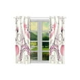thumbnail image 2 of MKHERT Romantic Paris Window Curtains Kitchen Curtain Room Bedroom Drapes Curtains 26x39 inch, 2 Piece, 2 of 3