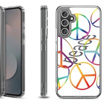 Shockproof Protective Phone Case Cover for Samsung Galaxy S25 FE, by OneToughShield - Colorful Peace