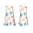 thumbnail image 7 of Naloa Bright Colorful Fireworks Print Women's Summer Spring Casual Beach Sundress,Vacation Sleeveless Tank Crewneck Loose Dresses, 7 of 7