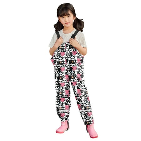 

Toddler Kids Boys Girls Rain Snow Dungarees Windproof Waterproof Mud Jumpsuit PlaysuitPolyester Blend Great for casual Daily party or photoshoot also a great idea for a baby show giftsDailyBaby
