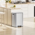 thumbnail image 2 of KSSKSS 16 Gallon/60L Large Stainless Steel Trash Can with Soft-Close Lid,Heavy Duty Hands-Free Commercial Step Trash Bin with Removable Inner Bucket, Pedal Garbage Can for Home Office and Kitchen, 2 of 8