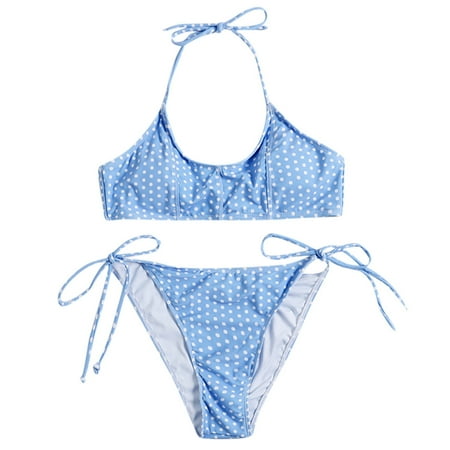

ZHAGHMIN Beach Tops Women Summer Dot Print Swimwear Beachwear Siamese Swimsuit Bikini Set Galaxy Tops Bra Sports Bikini With Shorts Swimsuit Top Size Small Two Piece Swimsuits For Women With Shorts