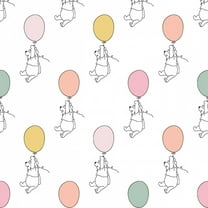 Disney Winnie the Pooh Ballon White 100% Cotton Fabric Sold by The Yard