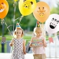 thumbnail image 2 of Globos de fiesta con temática de jungla, 20 globos de látex de 12 pulgadas con diseño de rayas de animales de safari, decoración para fiestas, globos estampados para suministros de fiesta con, 2 of 5