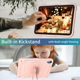 thumbnail image 4 of JTCASES for iPad 10th Generation 10.9" 2022 Case, Crossbody Lanyard Pencil Holder Butterfly Wings Kickstand PC Silicone Kids-friendly Sockproof Back Shell, Pink, 4 of 8