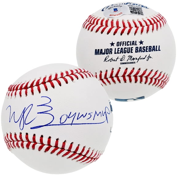 Manny Ramirez Autographed Official MLB Baseball Boston Red Sox "04 WS MVP" Beckett BAS QR 200883