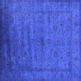 thumbnail image 1 of Ahgly Company Machine Washable Indoor Square Oriental Blue Industrial Area Rugs, 3' Square, 1 of 4