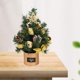 thumbnail image 5 of Árbol de Navidad creativo, hermoso y pequeño árbol de Navidad decorativo, adornos de escritorio Oro (con luz), 5 of 7