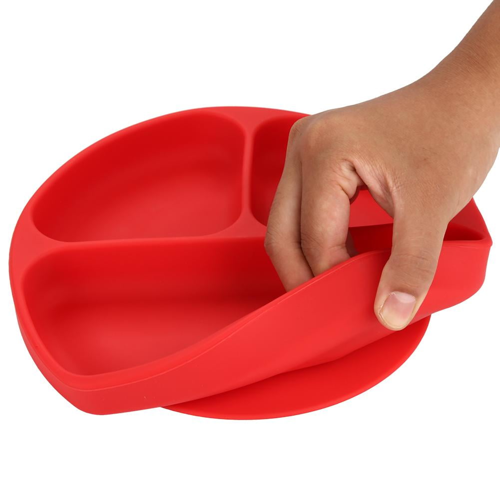 Fyydes Suction Cup Plates, Complementary Food Placemat,Silicone Divided