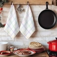 thumbnail image 6 of White Plaid Grid Kitchen Towels Set of 4, Colorful Line Modern Simple Geometric Absorbent Dish Towels for Kitchen, Microfiber Hand Towel, Quick Drying Tea Towel for Cleaning Decorative Dishcloths, 6 of 7