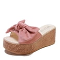 thumbnail image 1 of 7cm o 9cm, zapatillas de verano con cuña para mujer, apliques de plataforma, sandalias antideslizantes para playa con lazo para mujer, zapatos zuecos, toboganes para mujer 36 Gao Jinjia LED, 1 of 2