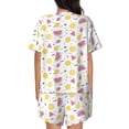 thumbnail image 3 of Kdxio Watermelon And Lemon Print Pajamas Sets for Women Short-Sleeved Pjs with Lounge Shorts Two Piece Sleepwear S-4XL, 3 of 9