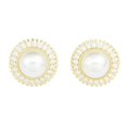 thumbnail image 1 of Elegantes pendientes vintage de perla y pendiente para mujer, accesorios de moda con pin de plata 925, 1 of 6